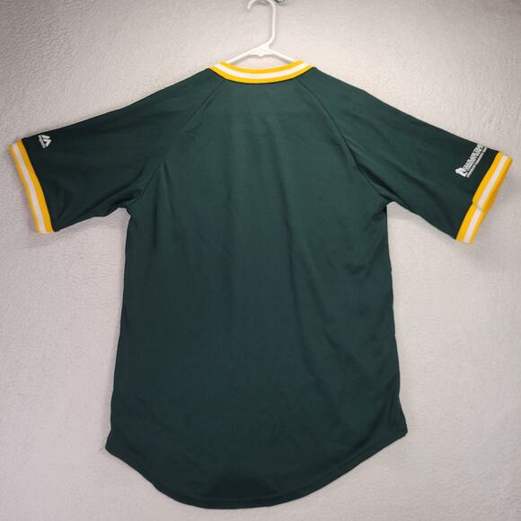 Chicago White Sox Jersey Mens Small Majestic Green V Neck Heat Transfer Logo - Picture 2 of 10